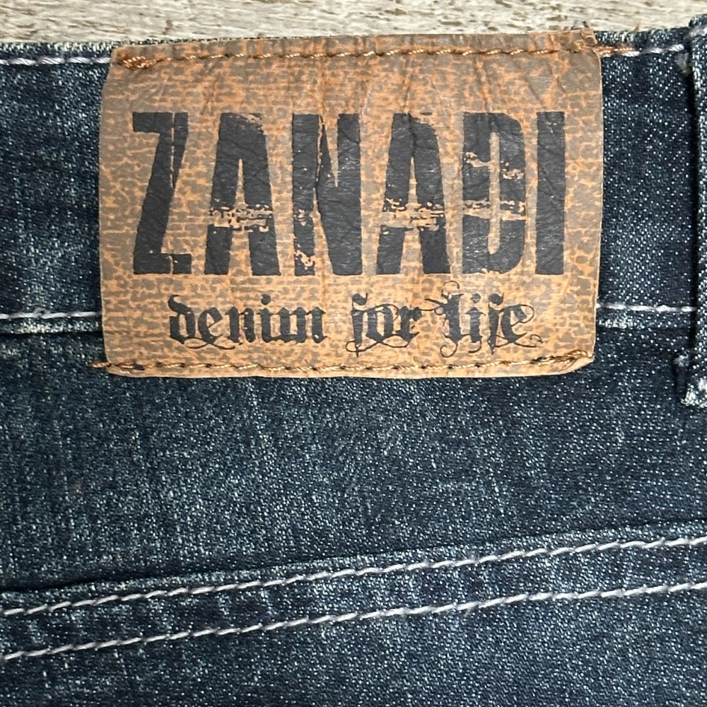 ZANADI 13 Regular 32 x 32 Pants Jeans Dark Navy Blue Denim Straight Stretch - Picture 9 of 11